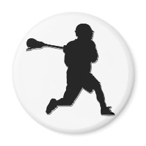 Lacrosse Player Magnet