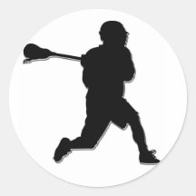 Lacrosse Player Sticker