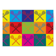 Lacrosse Pop Art Cards