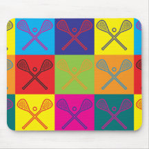 Lacrosse Pop Art Mouse Pads