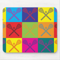 Lacrosse Pop Art Mouse Pads