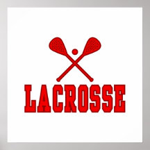 Lacrosse Red Poster