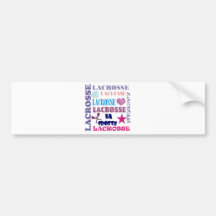 Lacrosse Repeating Bumper Sticker