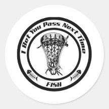 Lacrosse Smack Fish Sticker