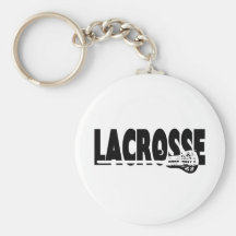 Lacrosse Stick Black and White Keychains