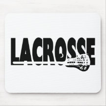Lacrosse Stick Black and White Mousepad