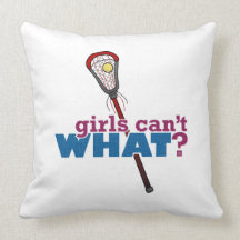 Lacrosse Stick Red Pillow