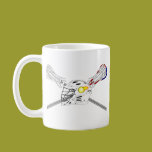 Lacrosse sticks with helmet mugs