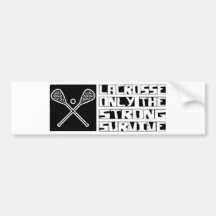 Lacrosse Survive Bumper Sticker