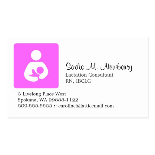 Lactation Consultant Business Card