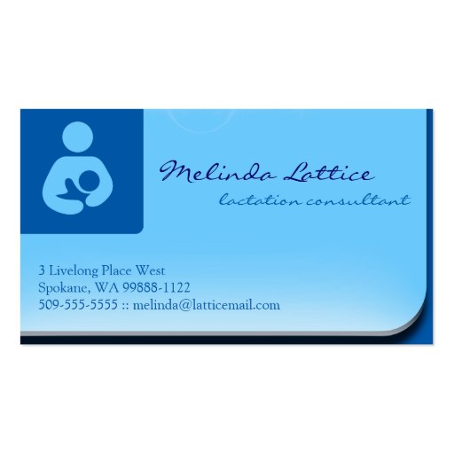 Lactation Consultant Business Card Template (front side)