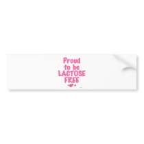 Lactose Free - Pink Bumper Stickers