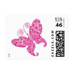Lacy Butterfly Postage (Hot Pink)