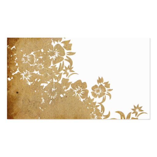 Lacy Floral Pattern Business Card Templates (back side)