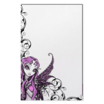"Lacy" Gothic Pink Valentine Fairy Art Stationery