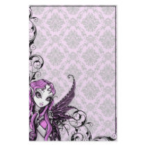 "Lacy" Gothic Pink Valentine Fairy Art Stationery