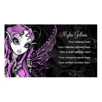valentine&#39;s, day, pink, ribbon, fairy, faery, faerie, fantasy, art, myka, jelina, Business Card with custom graphic design