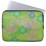 Lacy Lotus Green Laptop Sleeve