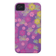 Lacy Lotus Purple iPhone 4 Case