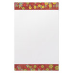 Lacy Lotus Red Stationery
