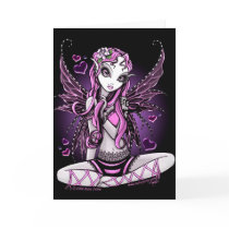 Lacy Pink Fairy Valentines Day Card