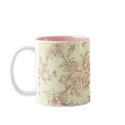 Lacy Pink on Cream Mug