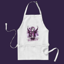 Lacy Pink Ribbon Fairy Art Apron aprons
