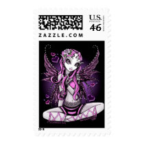 Lacy Pink Ribbon Fairy Postage postage
