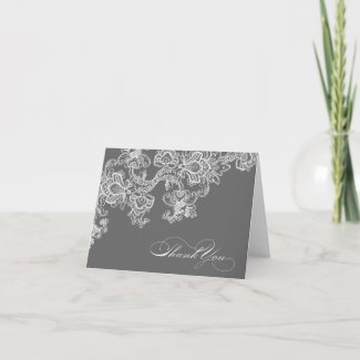 Lacy Thank You Note Card card