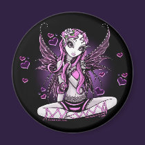 "Lacy" Valentine's Day Pink Heart Fairy Tote magnets