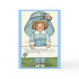 Lad In Blue Valentine card