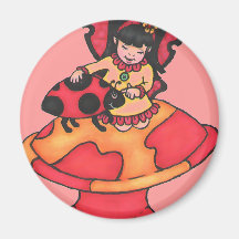 Ladbug Fairy Refrigerator Magnet