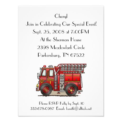 Ladder Fire Truck Announcement