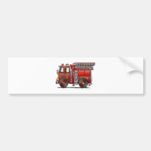Ladder Fire Truck Firefighter Bumper Sticker