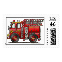 Ladder Fire Truck Stamps