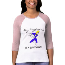 Ladies 3/4 My Boyfriend is a Super Hero! T-Shirt