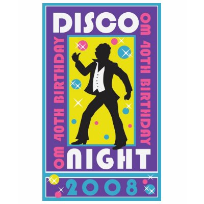 Ladies 40th Birthday Disco Night Commemorative T Shirt