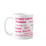 Ladies Accounting Swear Words!! Pink 'n' black Mugs
