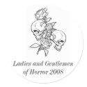 Ladies and Gentlemen of Horror 2008 Sticker
