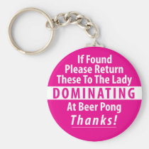 Ladies Beer Pong Key Chain keychains