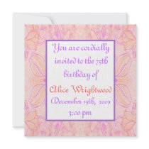 Ladies Birthday Invitation
