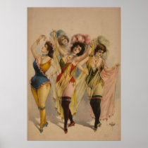 Ladies BURLESQUE Act VAUDEVILLE Poster
