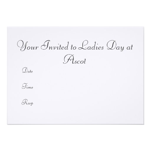Ladies Day Invitation