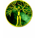 Ladies "Dryad Medallion" Black Tee t-shirts