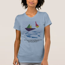 LADIES FITTED BLUE TANK TOP "Sailboats"  t-shirts