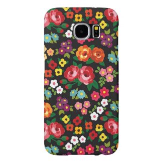 Ladies Floral Flowers Pattern Stylish and Colorful Samsung Galaxy S6 Cases