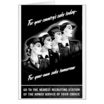 Ladies Go to The Nearest Recruiting Station cards