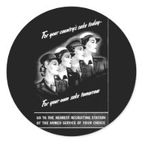 Ladies Go to The Nearest Recruiting Station stickers