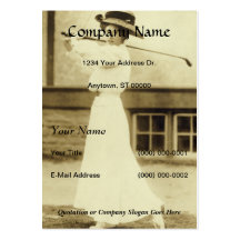 Ladies Golf Golfer Golfing Business Card Templates