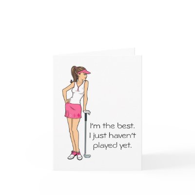 Ladies Golf Note Cards, Unique Note Cards by indianau32